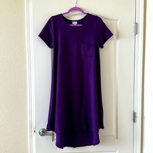 Excellent condition lularoe Carly dress in beautiful eggplant purple color